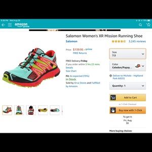 NWOT. Salomon XR Mission Running Shoe